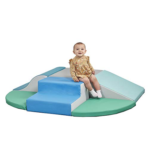 ECR4Kids SoftZone Little Me Wall Climb and Slide Foam Climber, Safe Indoor Active Playset, Soft Play Structure with Slide for Toddlers and Kids - Contemporary