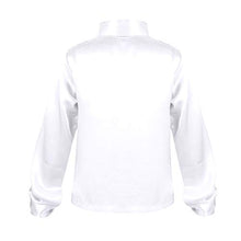 Load image into Gallery viewer, YiZYiF Little Big Boys&#39; Long Sleeve Sparkly Sequins Button-Down Shirt Hip Hop Jazz Dance Performance Costumes White 12-14
