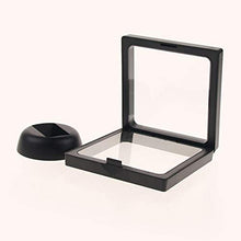 Load image into Gallery viewer, 4 Pieces Coin 3D Display Stand Box Set Diamond Square Medallion Challenge Coin Chip Display Stand Holder 3D Floating Frame Display Stand Box for Coins Medallions Jewelry 3.54&quot;x3.54&quot; Black
