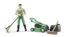 Load image into Gallery viewer, Bruder 62103 bworld Gardener w Lawn Mower and Accessories
