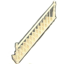 Load image into Gallery viewer, Dolls House Staircase with Curved Bannister Kit Miniature Stairs DIY Builders
