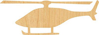 Toyensnow - Helicopter Laser Cut Out Wood Shape Craft - Woodcraft (Thickness: 1/4