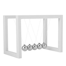 Load image into Gallery viewer, Haofy Newton&#39;s Cradle Balance Steel Balls,Science Pendulum Ball Home Office Decor Ornament Educational Desktop Toy (White)
