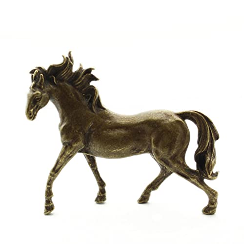 Chip Trip Copper Horse Ornaments Solid Brass Retro Gift Exquisite Craftsmanship Horse 3 Pieces