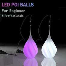 Load image into Gallery viewer, LED Poi Balls Glow Balls Soft Glow Poi Balls for Beginners and Professionals Rainbow Fade and High Strobe Spinning LED Glow Toy Light Up Balls 1x Pair Glow Poi Balls

