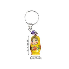 Load image into Gallery viewer, NUOBESTY Nesting Dolls Key Chains Wood Matryoshka Russian Dolls Key Rings Charms for Christmas New Year Gifts 24PCS
