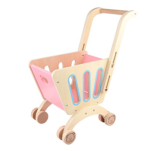 LUOZZY Mini Stroller Toy Funny Shopping Cart Toy Simulation Cart Birthday Gift for Kids (Pink)
