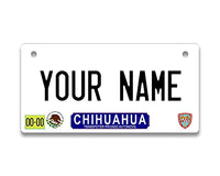 BRGiftShop Personalized Custom Name Mexico Chihuahua 3x6 inches Bicycle Bike Stroller Children's Toy Car License Plate Tag
