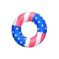 31 Inch American Flag Inflatable Float Swimming Ring For Adults Teens Summer Outdoor Beach Pool Party Swim Toys