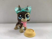 Littlest Pet Shop LPS#817 Brown Great Dane Dog Toy W/Accessories