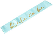 Load image into Gallery viewer, Creative Converting Bride to Be Sash Bridal Shower Accesory, One size, Mint Green
