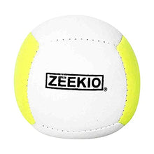 Load image into Gallery viewer, Zeekio Lunar Juggling Balls - [Set of 3], Professional UV Reactive, 6-Panel Balls, Synthetic Leather, Millet Filled, 110g Each, White/Yellow
