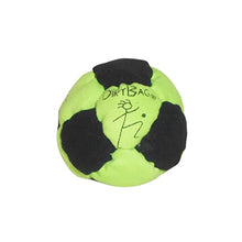 Load image into Gallery viewer, DirtBag 14 Panel Footbag Hacky Sack, Flying Clipper Original Design, Sand Filled, Hand Stitched - Fluorescent Green/Black.
