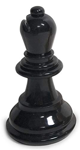 MegaChess Individual Plastic Chess Piece - Bishop - 6 Inches Tall - Black - Not Intended for Home Decor