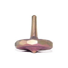 Load image into Gallery viewer, MetonBoss Damascus Rose Titanium Spinning Top - Made with Aerospace Grade 5 Titanium (Anodized Golden Magenta)
