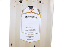 Load image into Gallery viewer, Plushland Moose Plush Stuffed Animal Toys Present Gifts for Graduation Day, Personalized Text, Name or Your School Logo on Gown, Best for Any Grad School Kids 12 Inches(Navy Cap and Gown)
