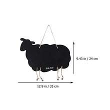 Load image into Gallery viewer, ARTIBETTER 2pcs Mini Hanging Chalkboards Signs Memo Message Board Sign Sheep Shaped Blackboard Hanging Guest Book for Wedding Party Table Number Food Menu
