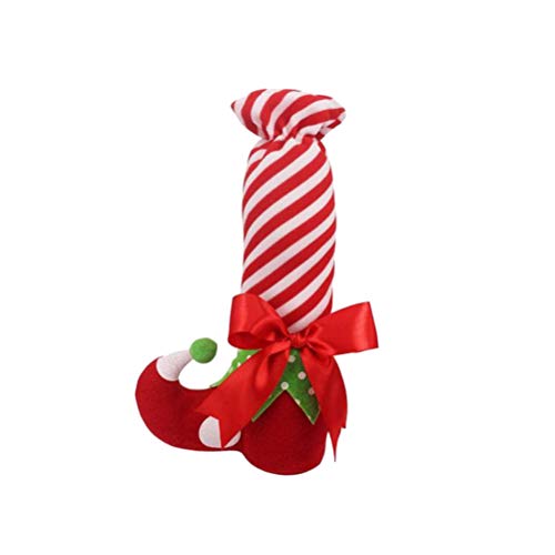 BESTOYARD 2PCS Christmas Elf Style Long Candy Socks Gifts Bag Christmas Ornaments Candies Gifts Bag Party Decorations