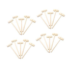 Load image into Gallery viewer, BESPORTBLE 20pcs Mini Wooden Hammers for Chocolate Small Wooden Mallets for Breakable Chocolate Heart Toy Mallets for Kids Crafts and Party Game Props
