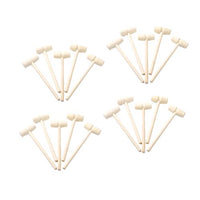 BESPORTBLE 20pcs Mini Wooden Hammers for Chocolate Small Wooden Mallets for Breakable Chocolate Heart Toy Mallets for Kids Crafts and Party Game Props