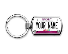 Load image into Gallery viewer, BRGiftShop Personalized Custom Name License Plate Mexico Nayarit Metal Keychain
