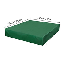 Load image into Gallery viewer, MIKIMIQI Sandbox Cover, Square Sandbox Sandpit Cover with Drawstring Waterproof Sandbox Pool Cover Oxford Protective Cover for Sandpit Canopy Sand Toys Protection Cover for Outdoor (150X150CM)
