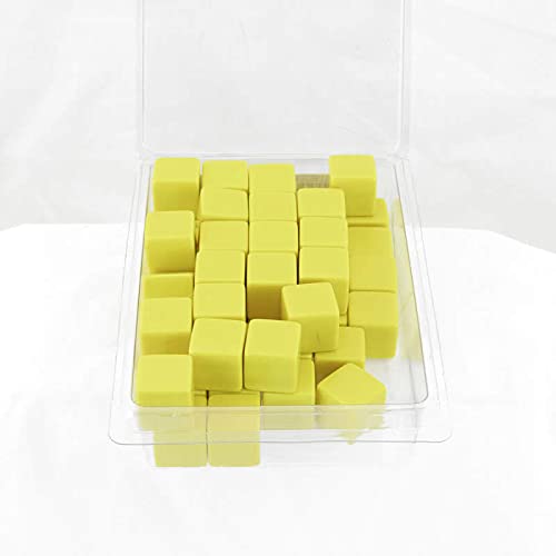 Yellow Blank Opaque Dice Counting Cubes D6 16mm (5/8in) Bulk Pack of 50 Wondertrail