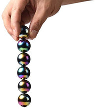 Load image into Gallery viewer, 1Inch 25mm Rainbow Magnetic Stones, 6Piece Magnets Balls with Bag, Hematite Magnetic Rattlesnake Egg.
