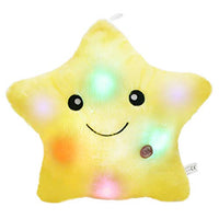Bstaofy WEWILL Creative Twinkle Star Glowing LED Night Light Plush Pillows Stuffed Toys (Yellow)