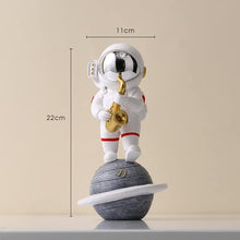 Load image into Gallery viewer, Ceramic Joe Astronaut Band Desktop Toys Home Office Car Decoration Creative Astronaut Dolls (Saxophone Player - Silver)
