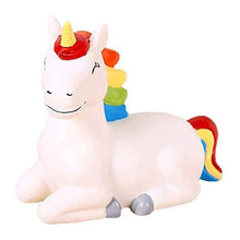 Load image into Gallery viewer, Qin Rainbow Unicorn 7 X 8.3 Inch Vinyl Coin Piggy Bank
