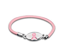 Load image into Gallery viewer, Pink Ribbon Stretch Bracelets (25 Bracelets in Bulk)
