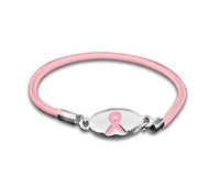 Pink Ribbon Stretch Bracelets (25 Bracelets in Bulk)