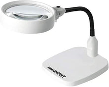 Load image into Gallery viewer, iMagniphy 8X Lighted Desktop Magnifier - Extra Large 5.5 Inch Lens &amp; Sturdy Stand - Hands Free Adjustable Design with 6 Bright LEDs - Illuminated Tabletop Magnifying Glass Lamp with Light for Reading
