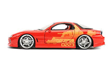 Load image into Gallery viewer, Jada Toys Fast &amp; Furious 1:24 Orange JLS Mazda RX-7 Die-cast Car, Toys for Kids and Adults (30747)
