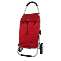 Portable Folding Shopping Cart Aluminum Shopping Trolley Small Cart Home Trolley (Color : Res B)