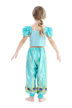 Load image into Gallery viewer, Lito Angels Toddler Girls Princess Costumes Green Birthday Halloween Fancy Dress Up Size 5 B

