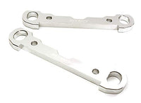 Integy RC Model Hop-ups C28818SILVER Billet Machined Front Hinge Pin Braces (2) for Losi 1/5 Desert Buggy XL-E