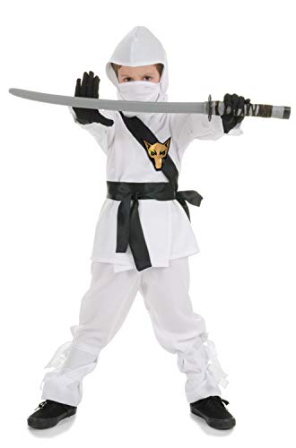 Underwraps Secret Ninja Child Costume (White), X-Large