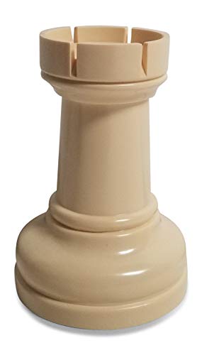 MegaChess Idividual Chess Piece - Rook - 4.5 Inches Tall - White - Not Intended for Home Decor
