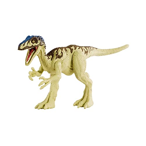 Jurassic World Camp Cretaceous Attack Pack Coelurus Dinosaur Figure with 5 Articulation Points, Realistic Sculpting & Texture; for Ages 4 Years Old & Up