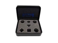 Load image into Gallery viewer, Leather Lite Dice Display and Storage Case - Perfect for Plastic, Metal, Stone, or Wood Dice (Blue Dragon)
