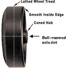 Load image into Gallery viewer, BSA Wheels, Lightly Lathed Lightweight Speed Wheels (Set of 4) for Pine Derby
