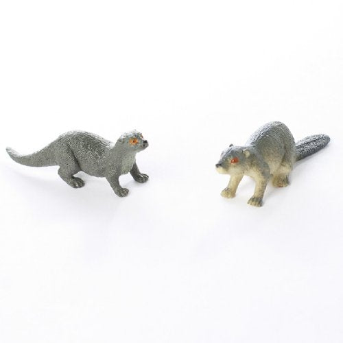 Factory Direct Craft Package of 12 Miniature River Otter and Beaver for Crafting, Displaying and Holiday Decorating