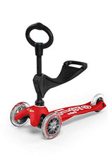 Load image into Gallery viewer, Micro Kickboard - Mini 3in1 Deluxe - Three Wheeled, Lean-to-Steer Swiss-Designed Micro Scooter for Toddlers with 3 Riding Options for Ages 1-5 (Red)
