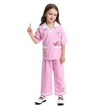 Load image into Gallery viewer, lontakids Kids Animal Doctor Role Play Costume Veterinarian Pretend Play Dress Up Set with Medical Kit (8-10 Years, Pink)
