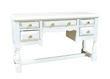 Load image into Gallery viewer, Dolls House White Dressing Table Miniature 1:12 Scale Wooden Bedroom Furniture
