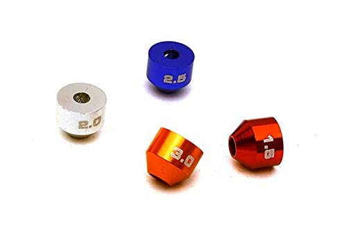 Integy RC Model Hop-ups C28792 Alloy Tool Tip Color Coding Identifier Add-On (4) for Metric Sizes w/ 3mm ID