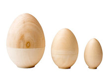 Load image into Gallery viewer, Easter Egg Blank DIY 3pc./4&quot; Nesting Doll Matryoshka Babushka Paint Decorate Your Own Egg
