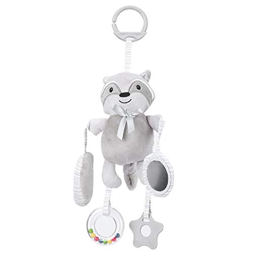 Rattle Toy, Baby Bed Stroller Rattle Comforting Toy Wind Chime Ceiling Hanging Decorations Newborn Educational Toys(Racoon Dog)